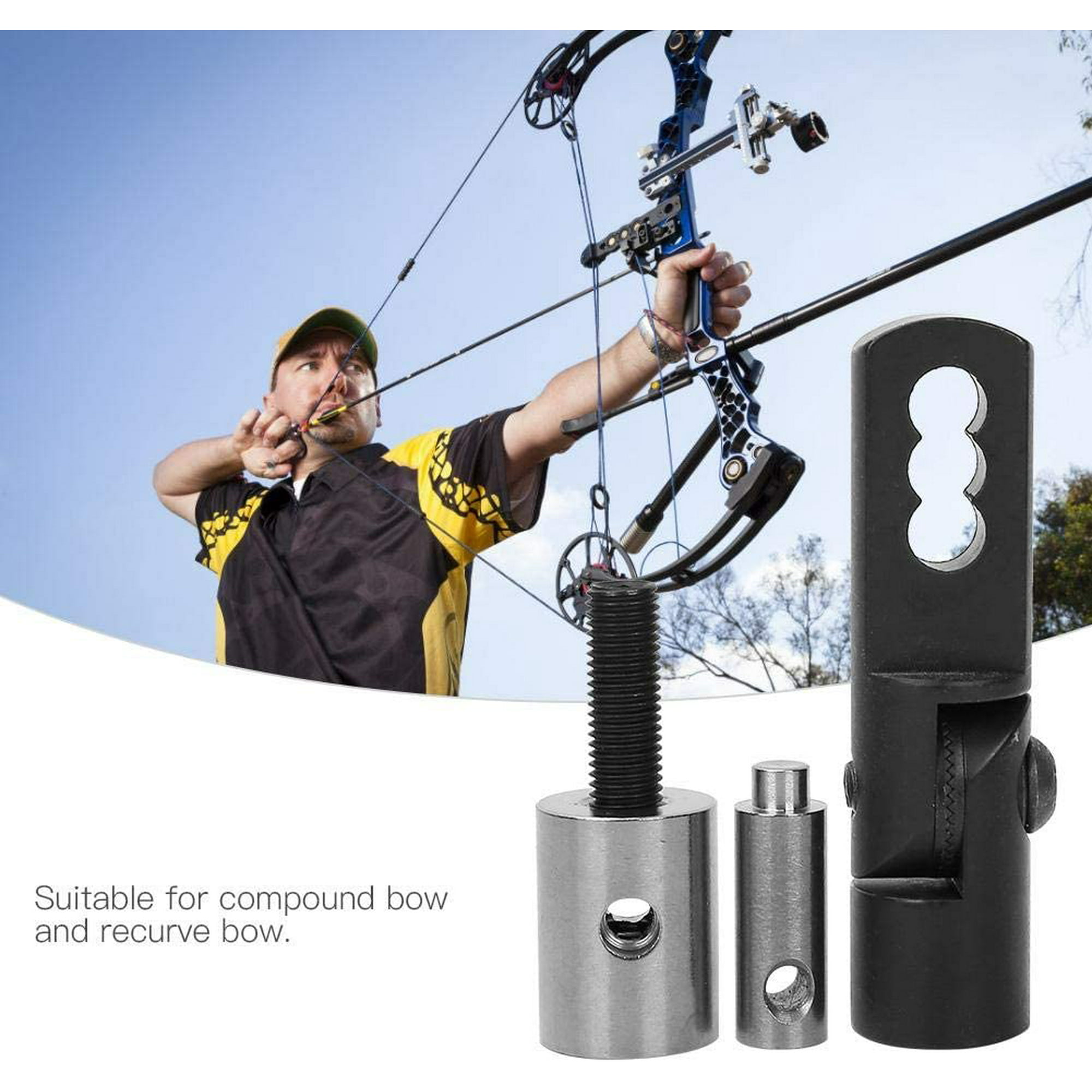 Details about   Archery Double Side Multi-angle Adjust V-Bar Quick Disconnect Bow Rod Stabilizer